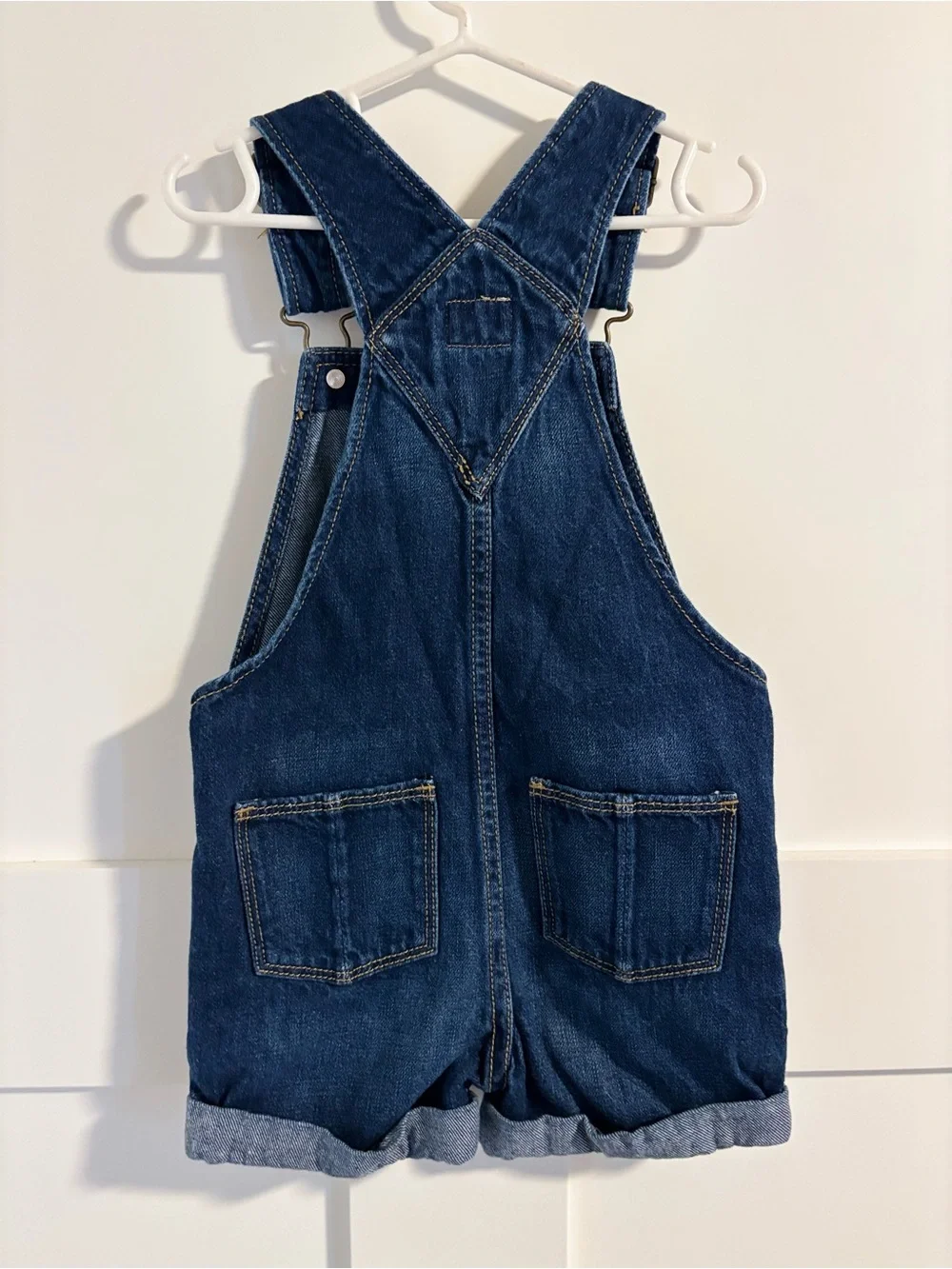 GAP Indigo Denim Short Overalls for Kids
